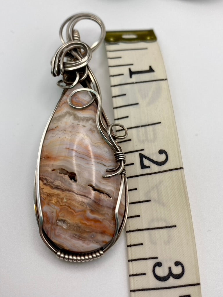 Pink Crazy Lace Agate in Sterling Silver