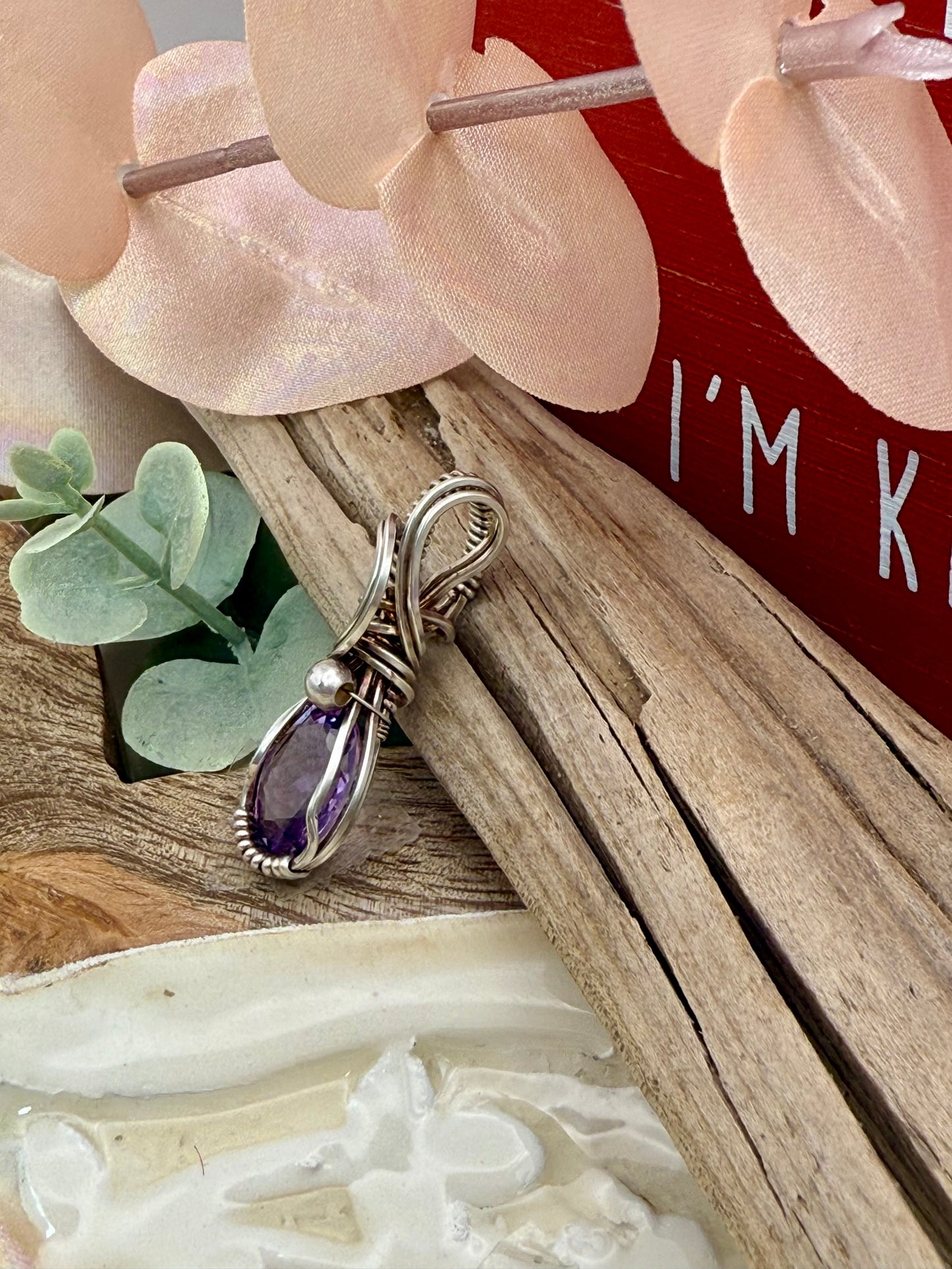 Faceted Amethyst in Sterling Silver