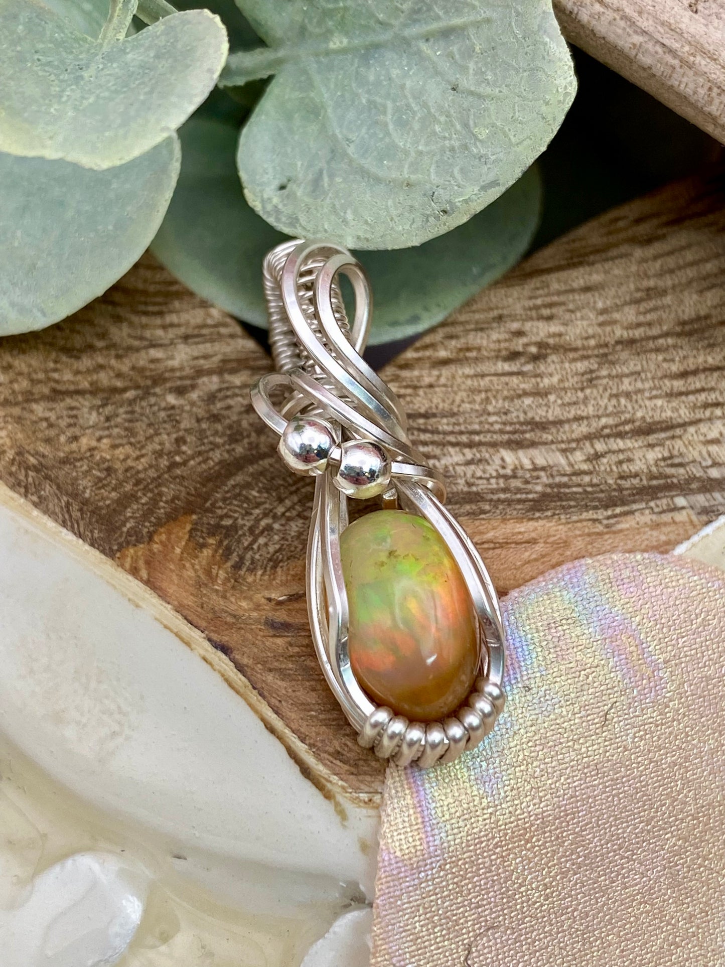 Fire Opal in Sterling Silver reaerved for DS