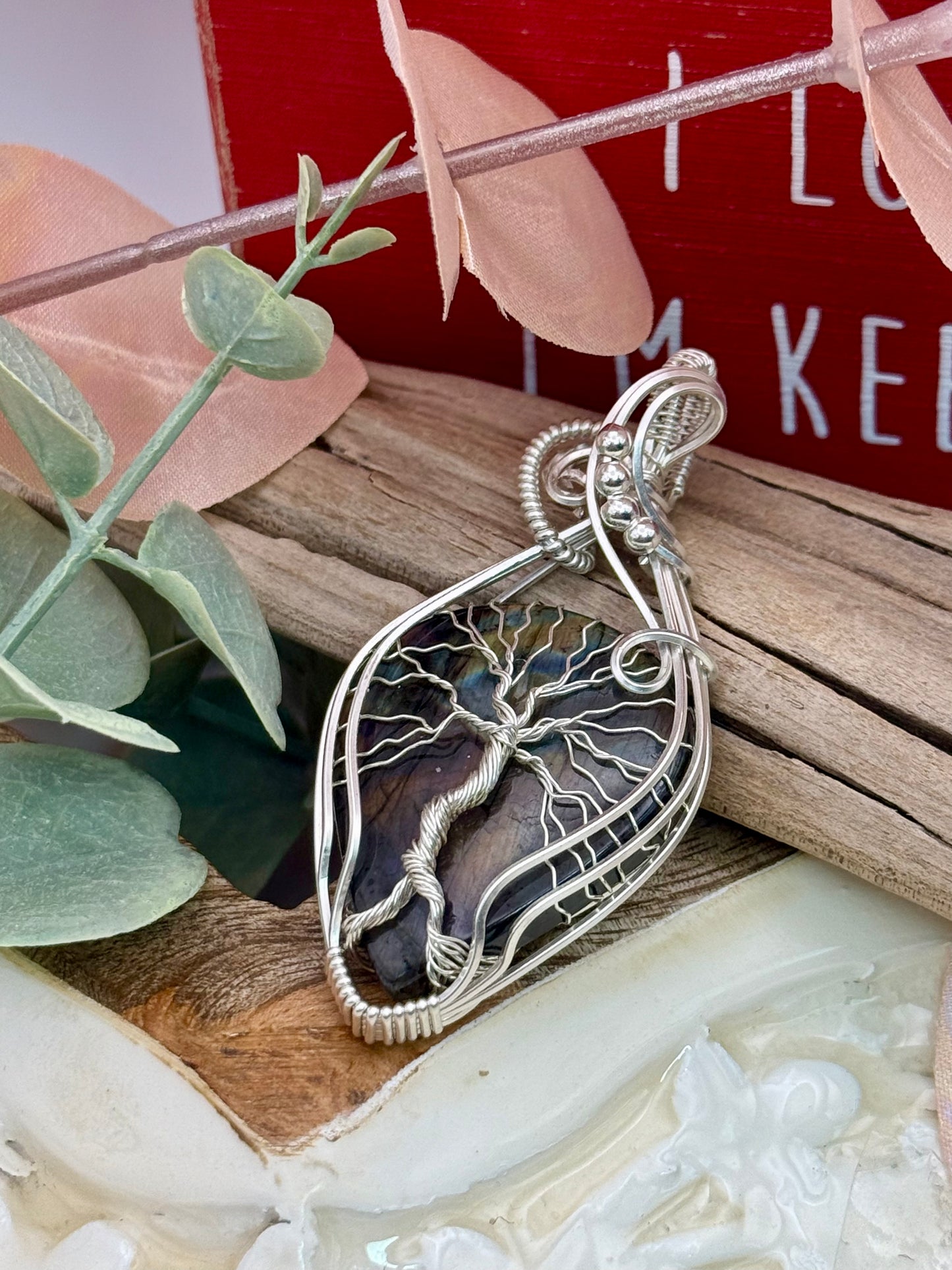 Labradorite tree of life in Sterling Silver