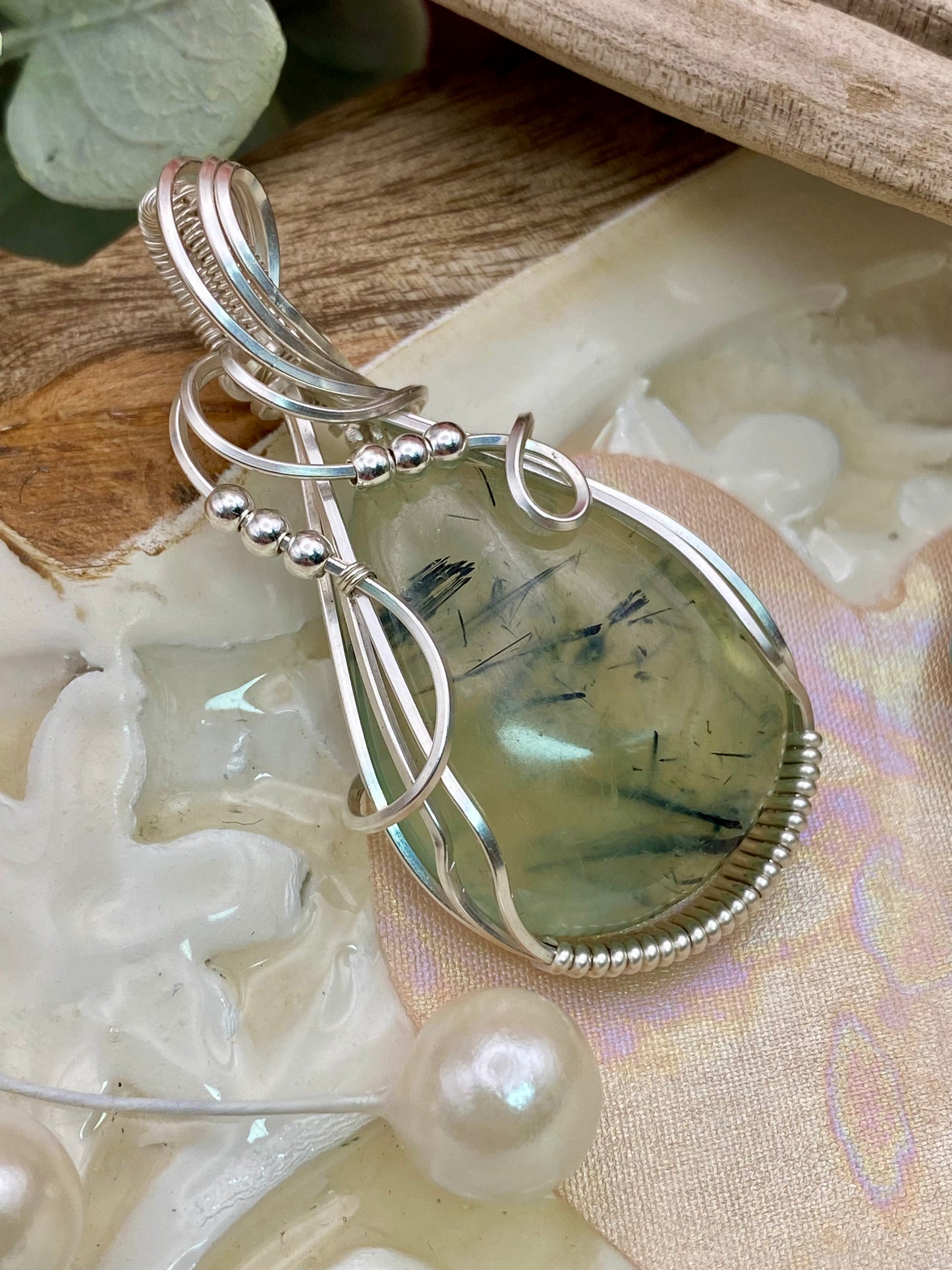 Rutilated Prehnite