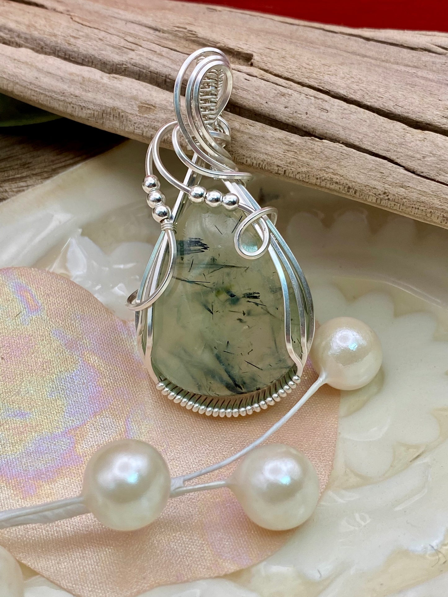 Rutilated Prehnite