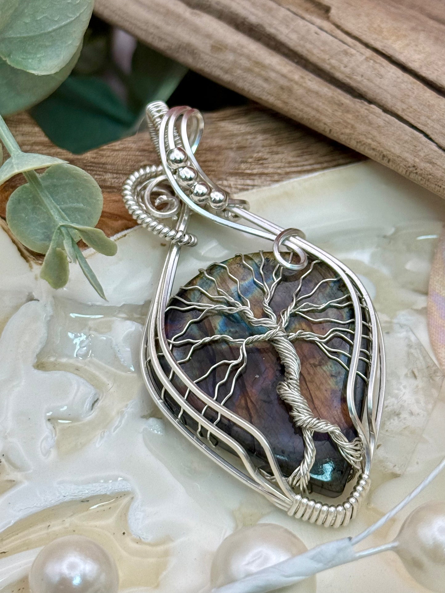 Labradorite tree of life in Sterling Silver
