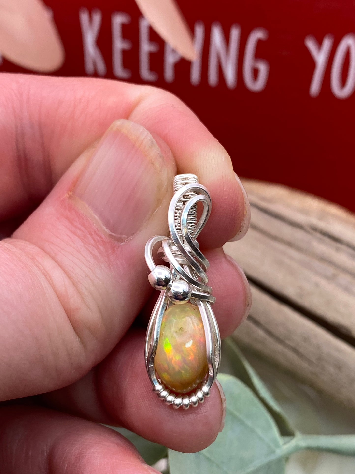 Fire Opal in Sterling Silver reaerved for DS