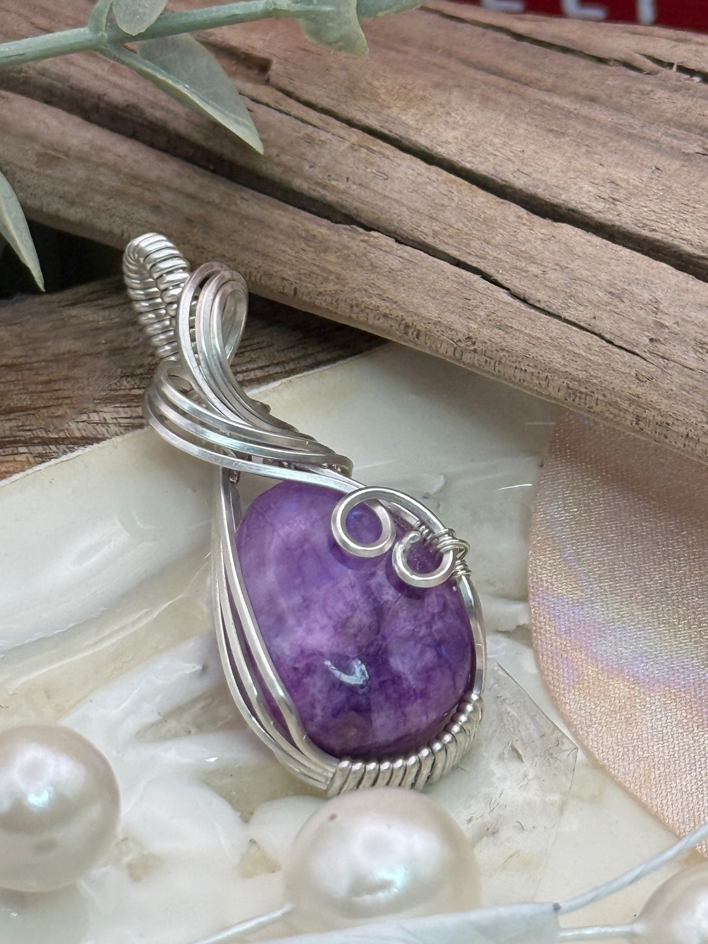 Lepidolite in Sterling Silver