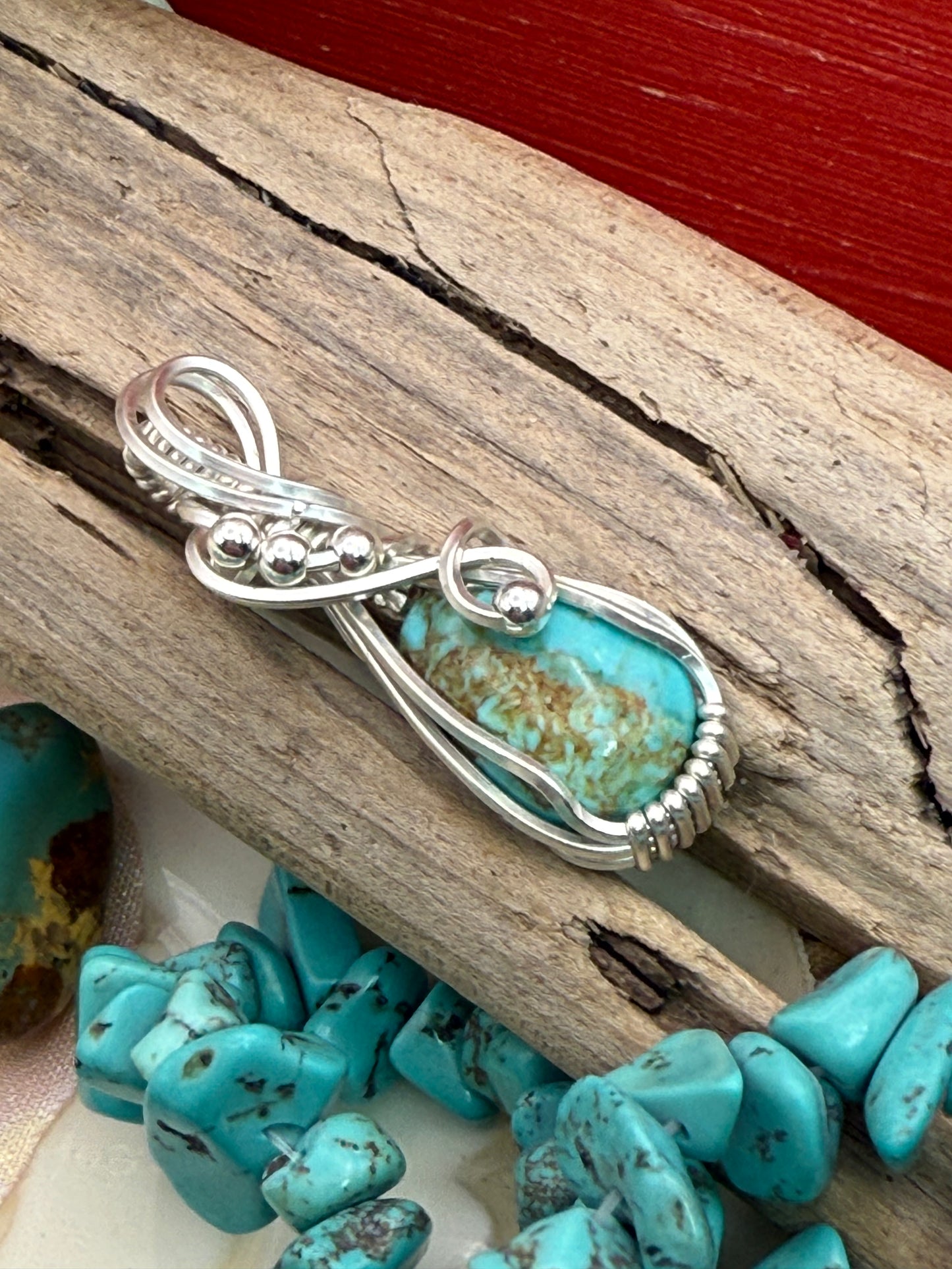 Teardrop Turquoise (Kingman) in Sterling Silver
