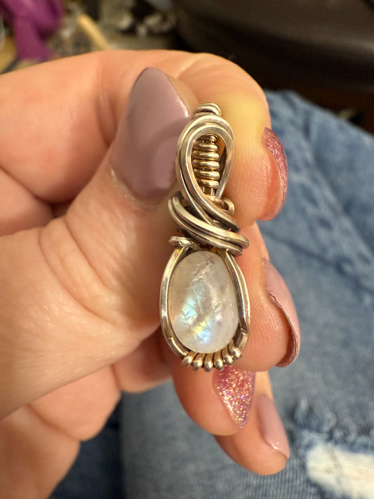 Moonstone Micro-mini (2) in Sterling Silver