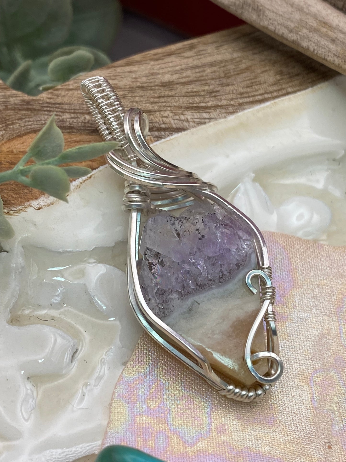 Amethyst Slice in Sterling Silver