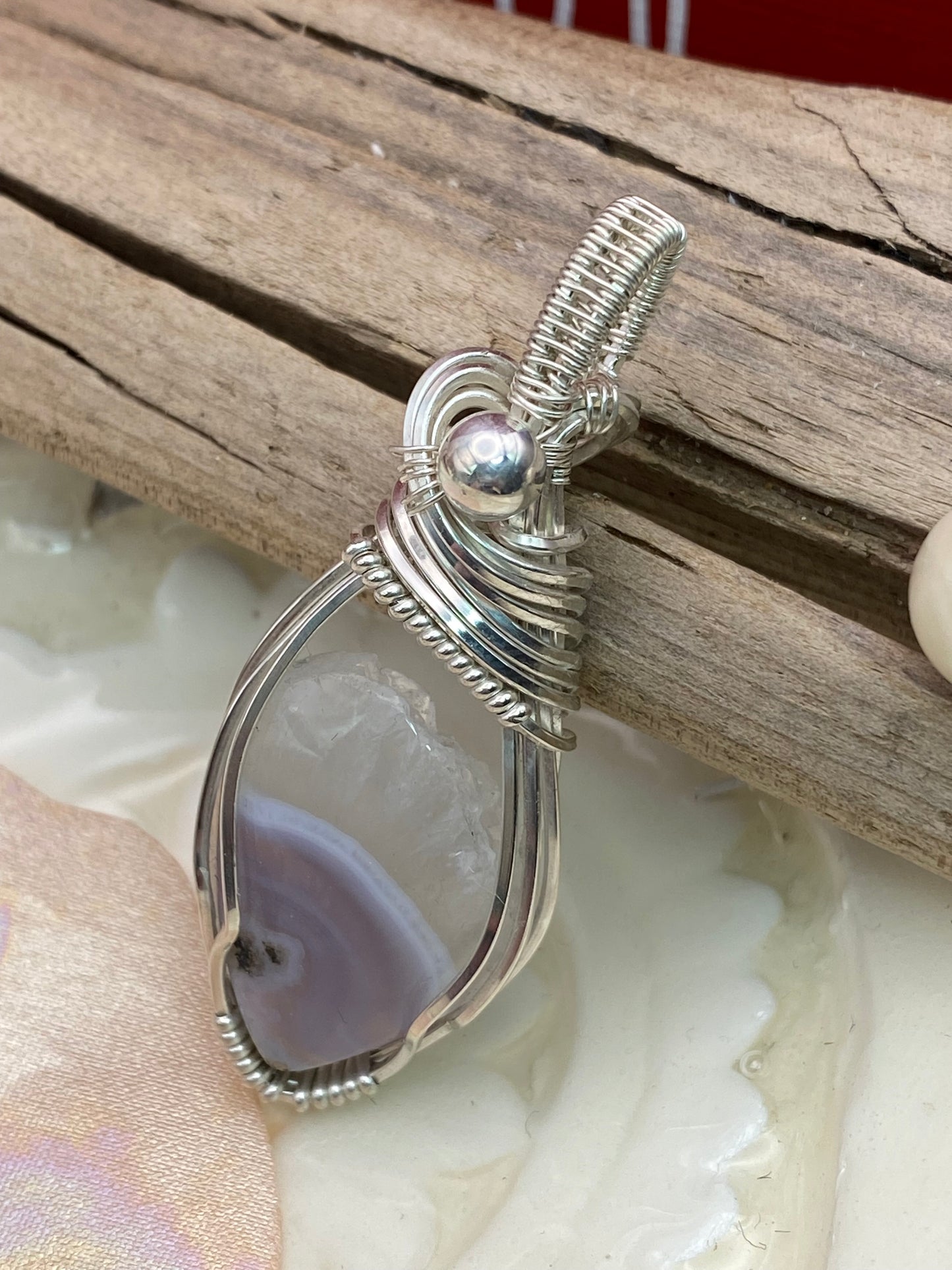 Purple Moss Agate in Sterling Silver