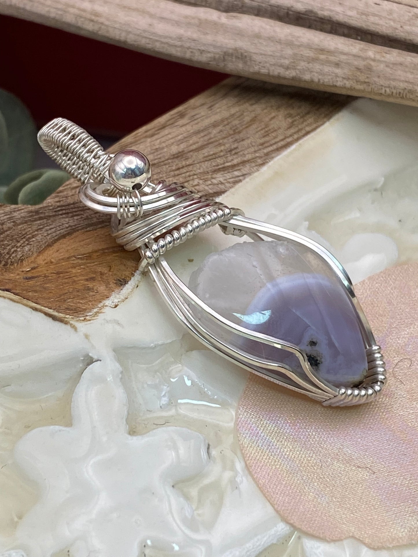 Purple Moss Agate in Sterling Silver