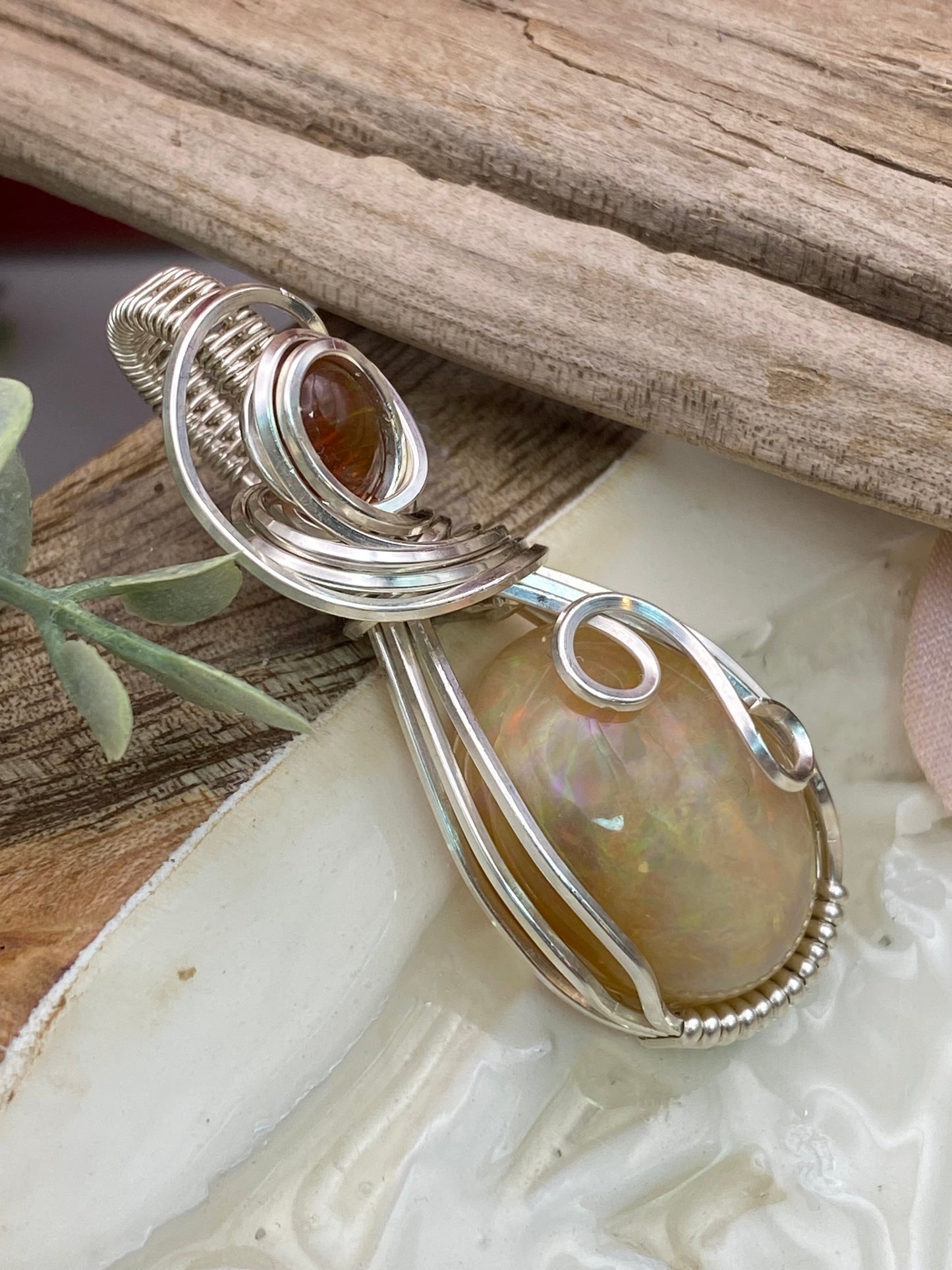 Oval 6.31 ct Opal in Sterling Silver.