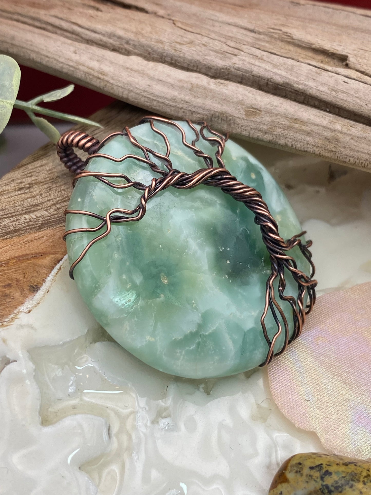 Hemimorphite Tree of Life in Copper