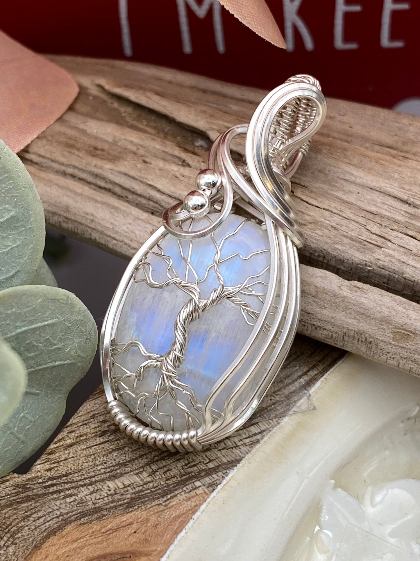 Moonstone, Sterling Silver Tree of Life