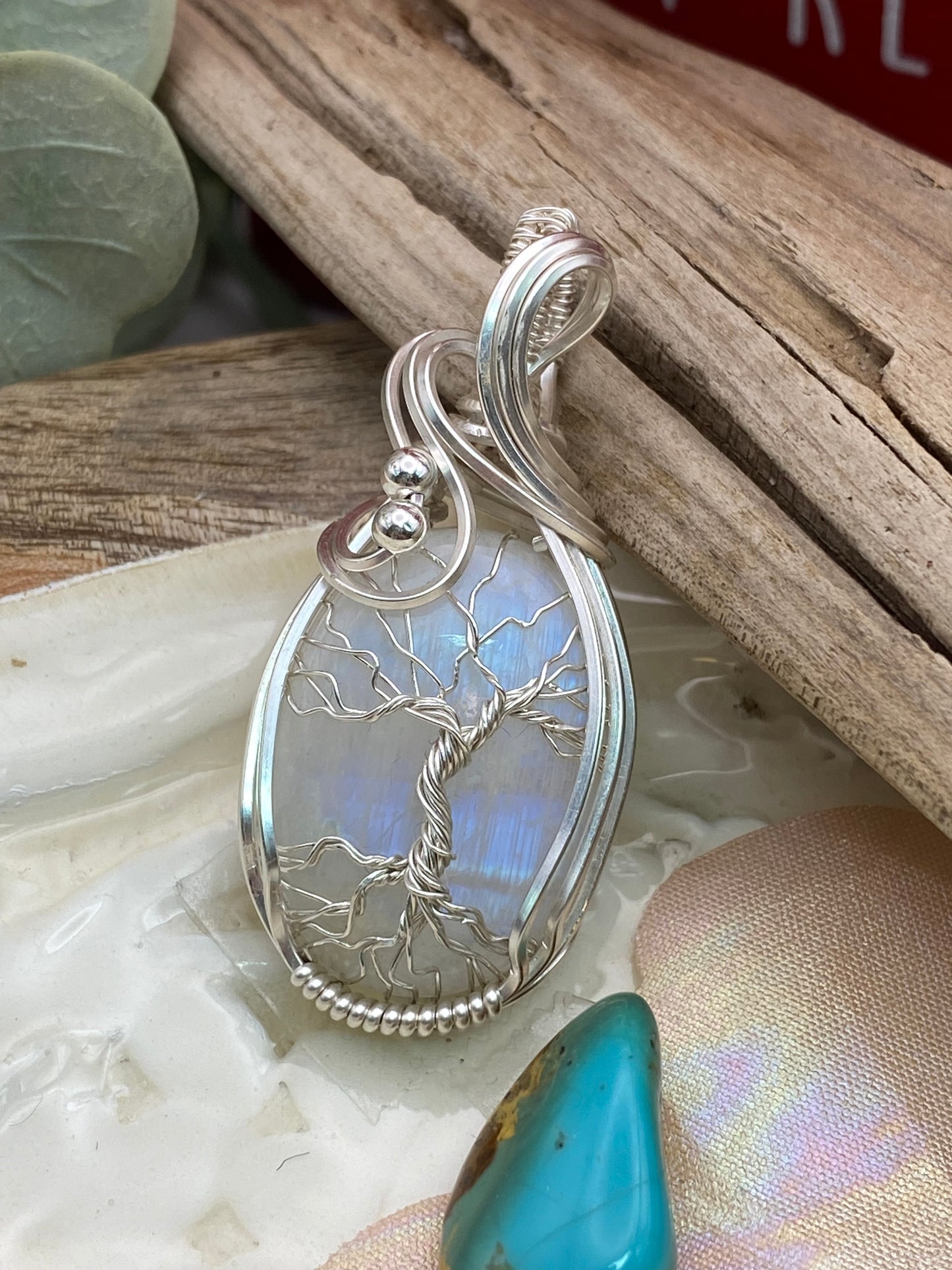 Moonstone, Sterling Silver Tree of Life