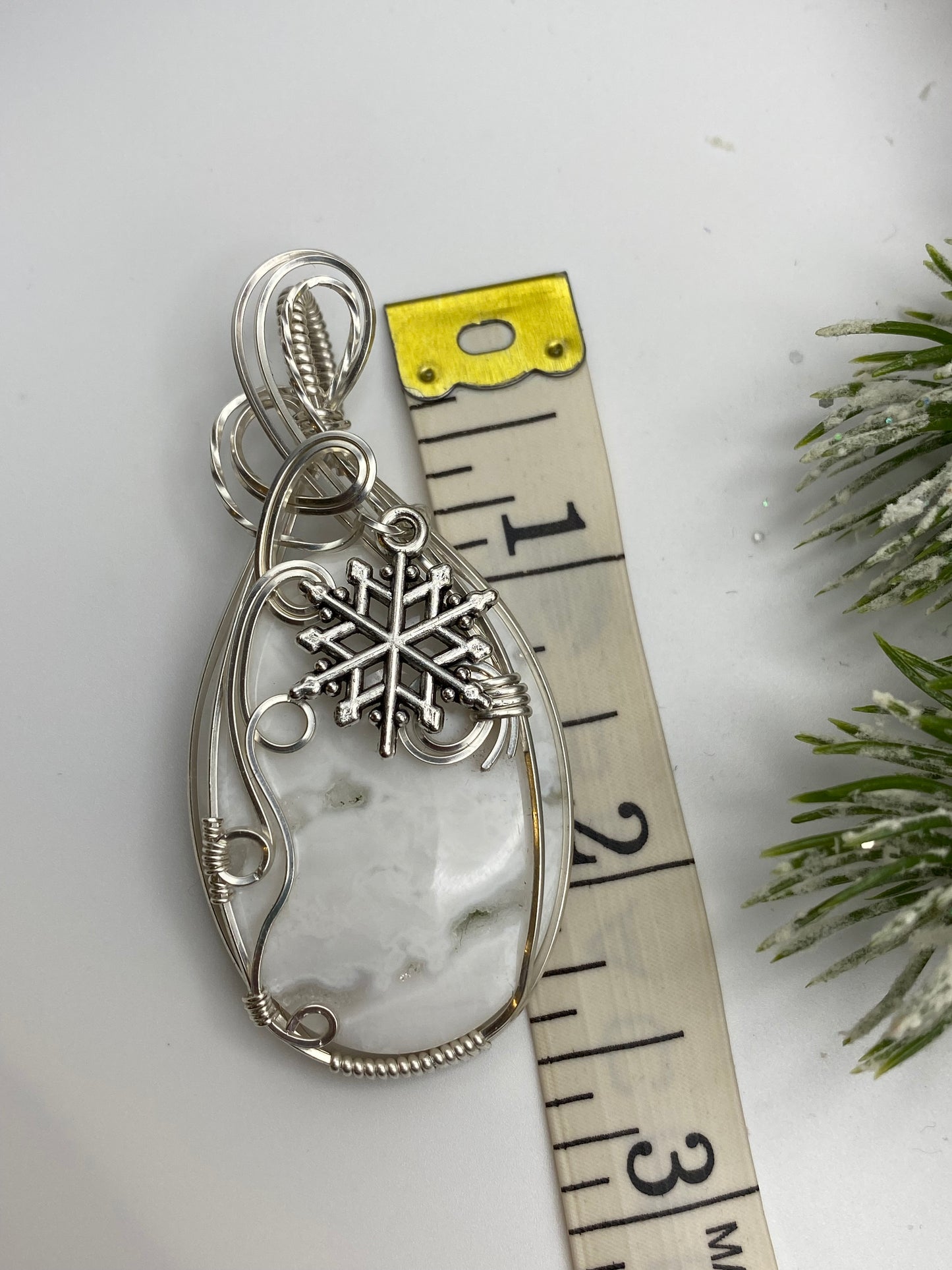 White Lace Agate (Oval XL) in Sterling Silver