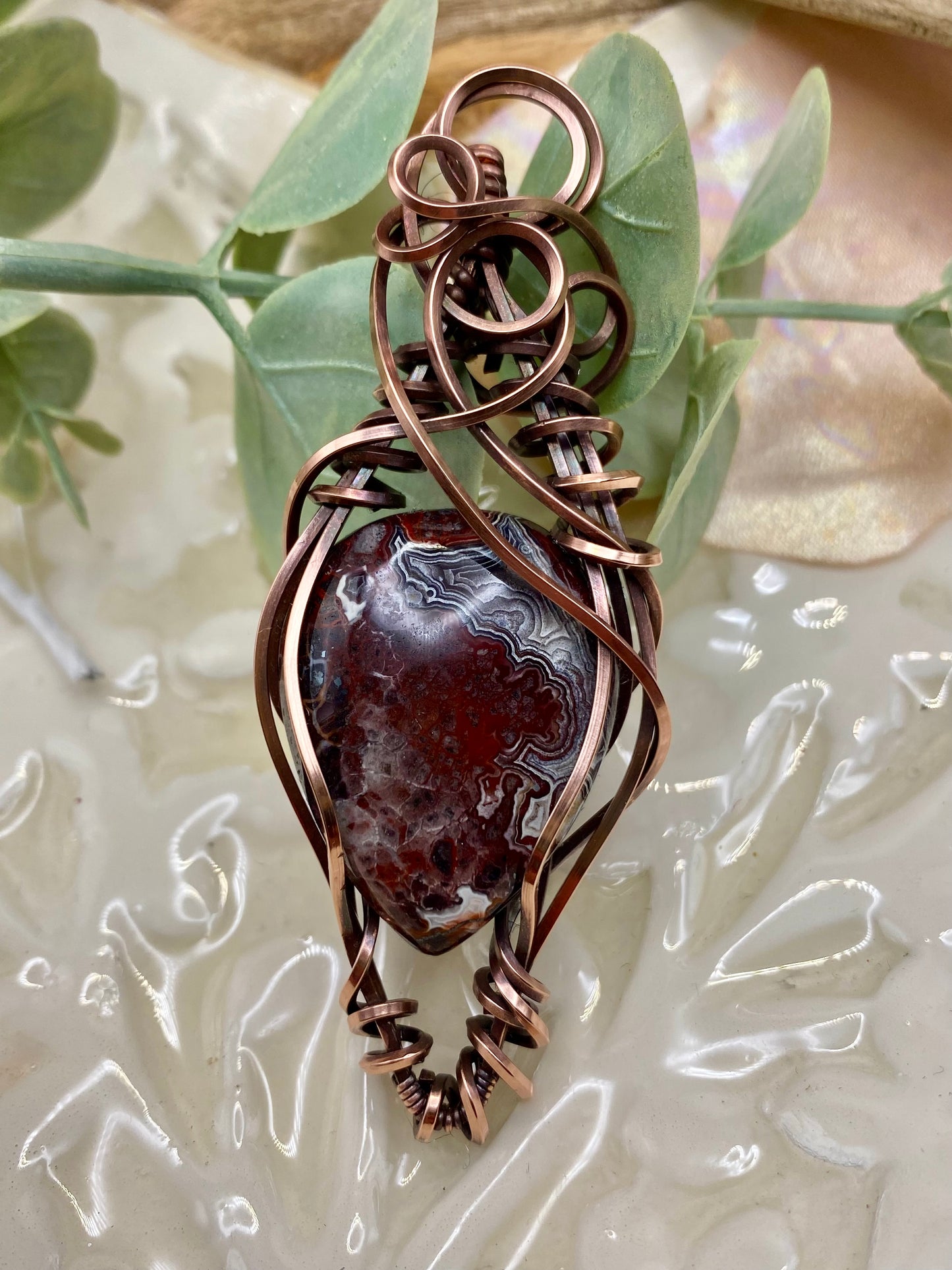 Crazy Lace Agate in Copper