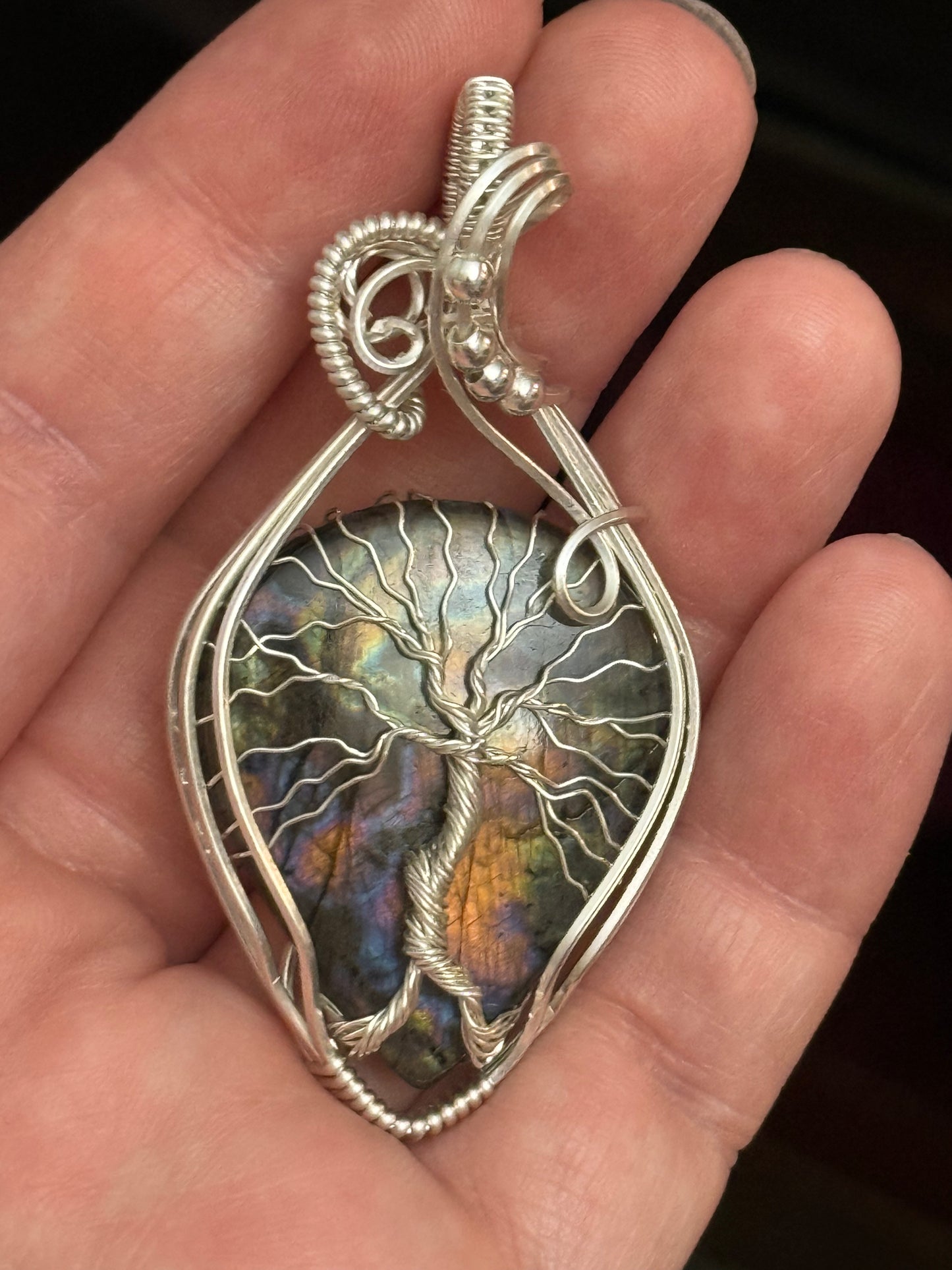 Labradorite tree of life in Sterling Silver