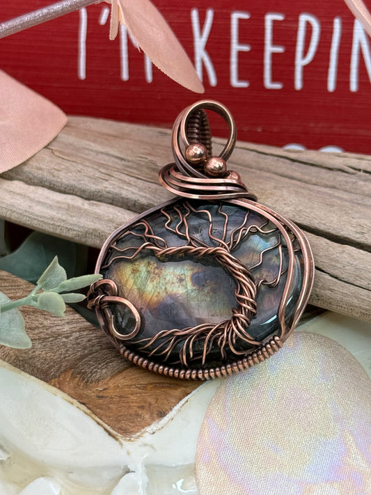 Tree of life, Labradorite, Copper