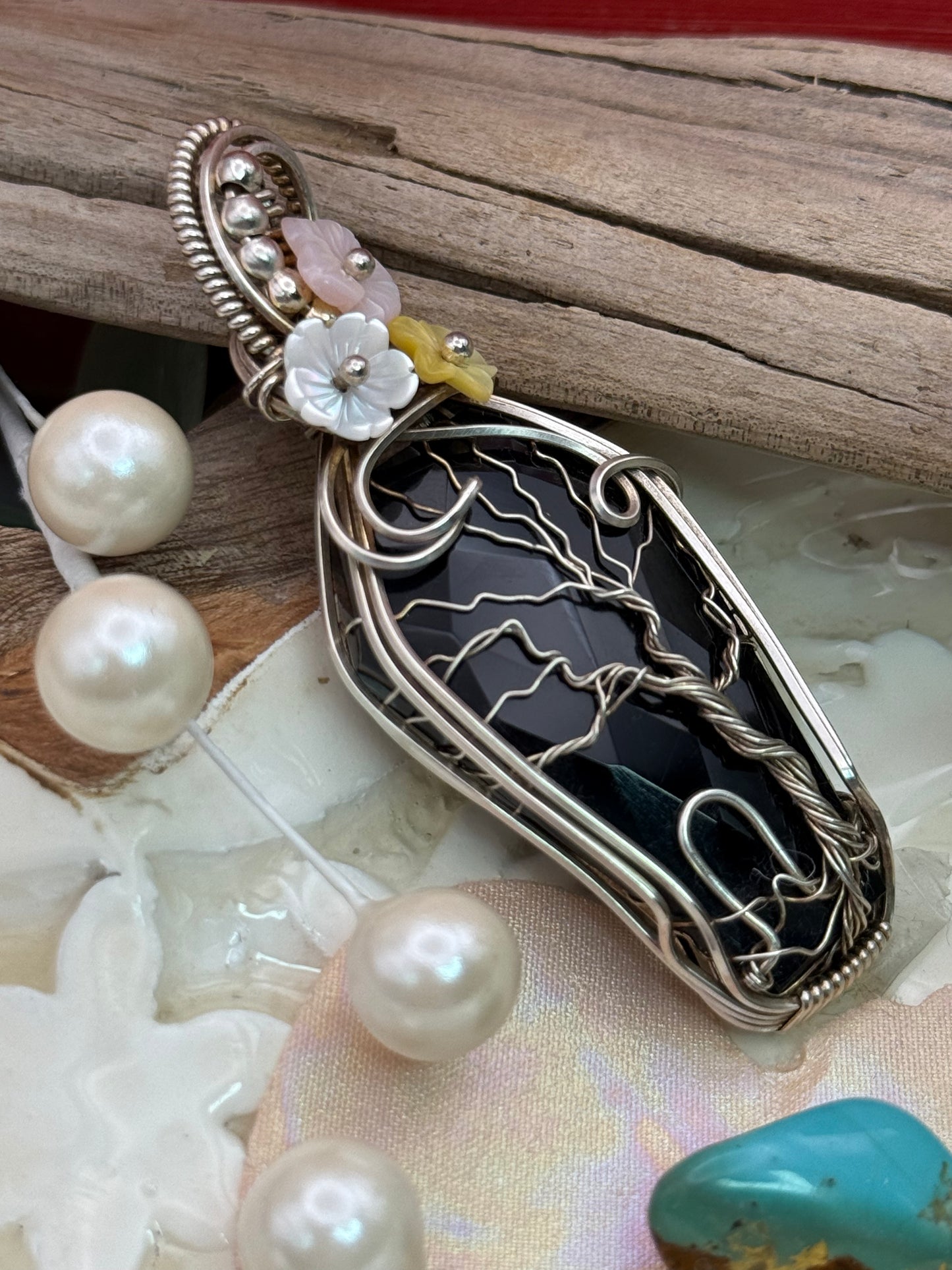 Coffin Cut Black Onyx in Sterling Silver