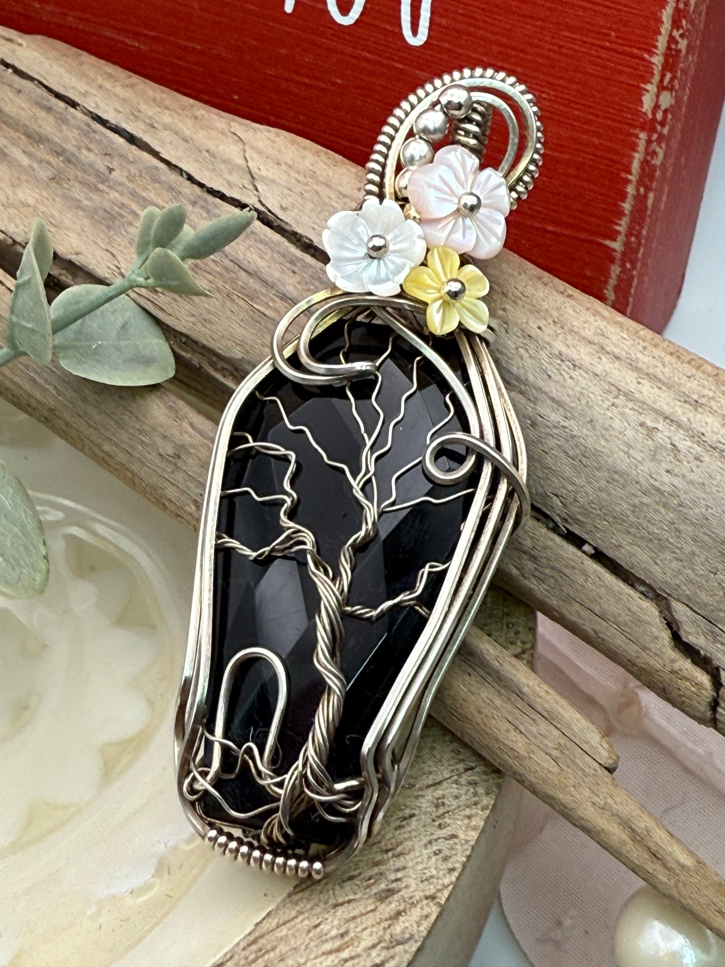 Coffin Cut Black Onyx in Sterling Silver