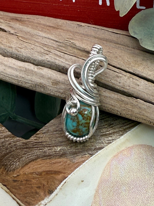 Oval Turquoise (Kingman) in Sterling Silver