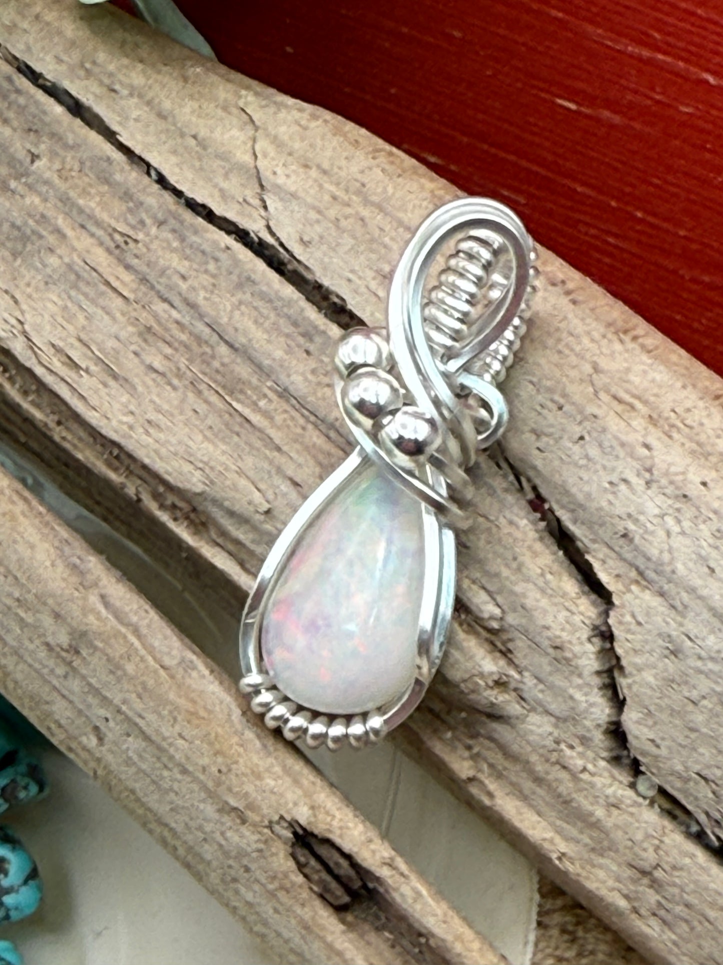 Teardrop opal in Sterling Silver