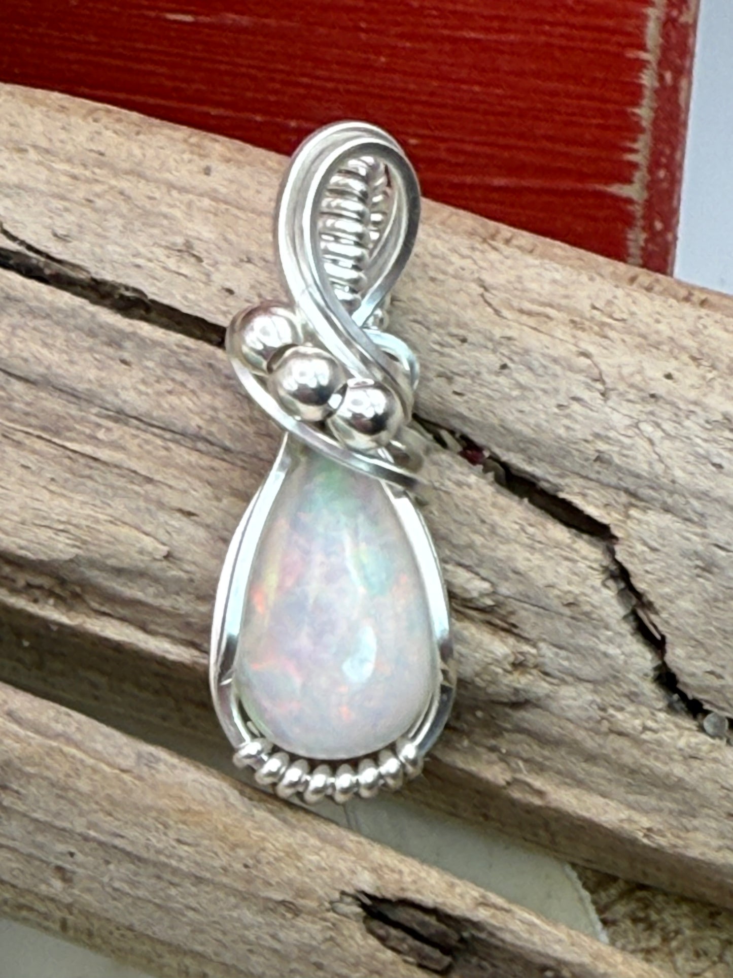Teardrop opal in Sterling Silver