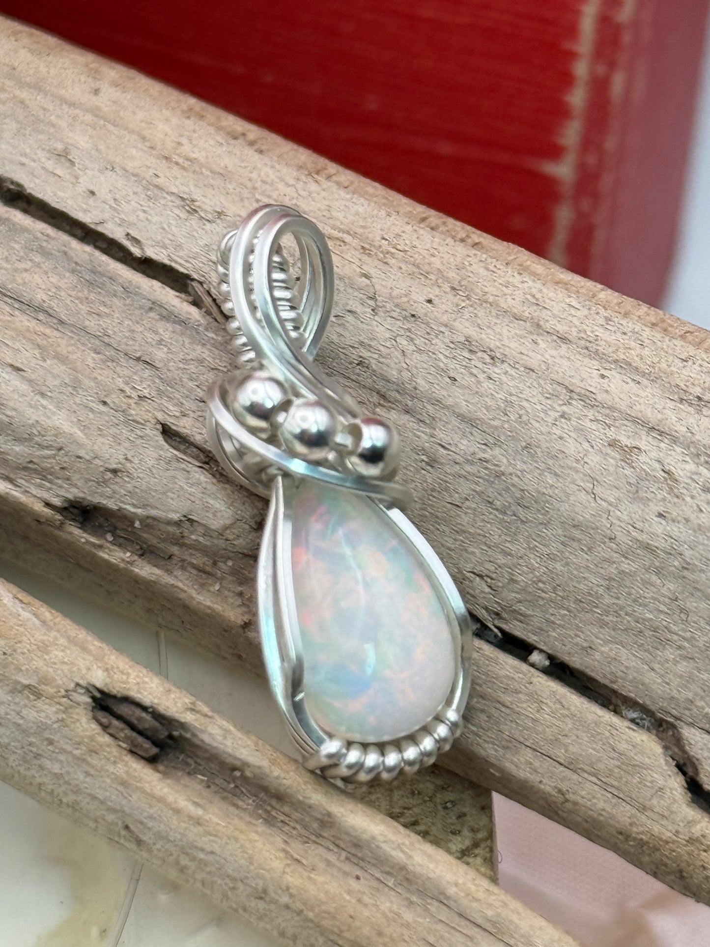 Teardrop opal in Sterling Silver