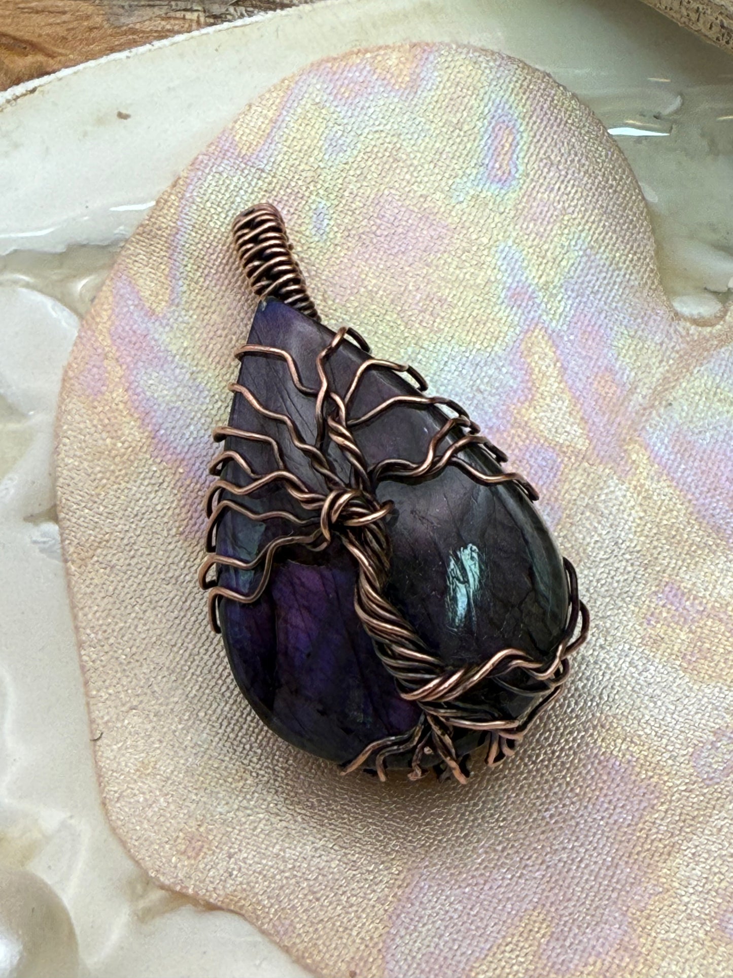Tree of Life, Labradorite in Copper