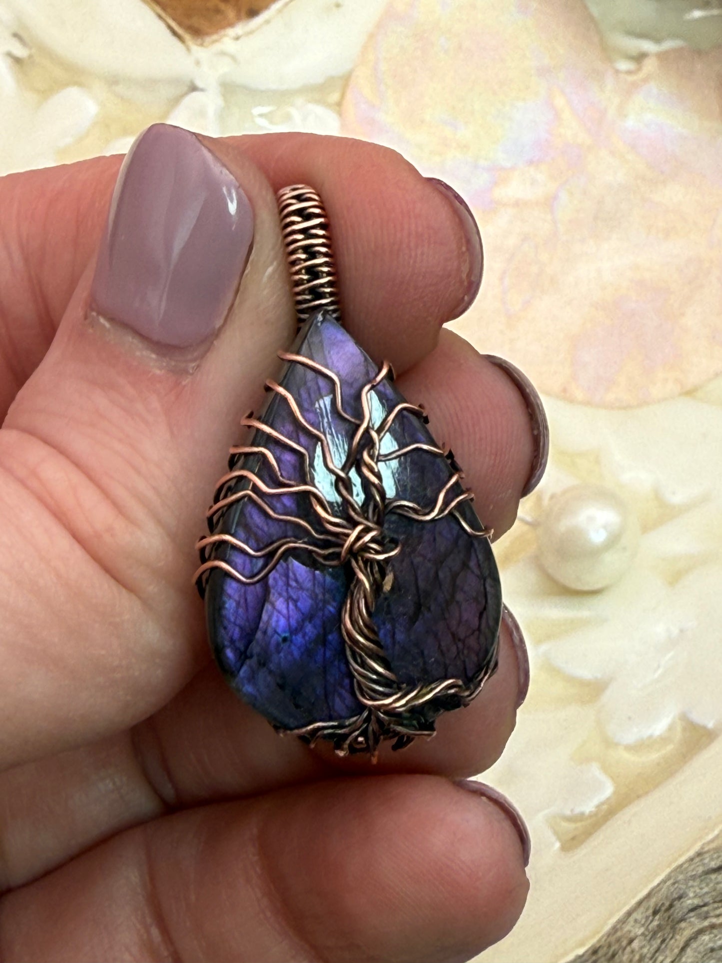 Tree of Life, Labradorite in Copper
