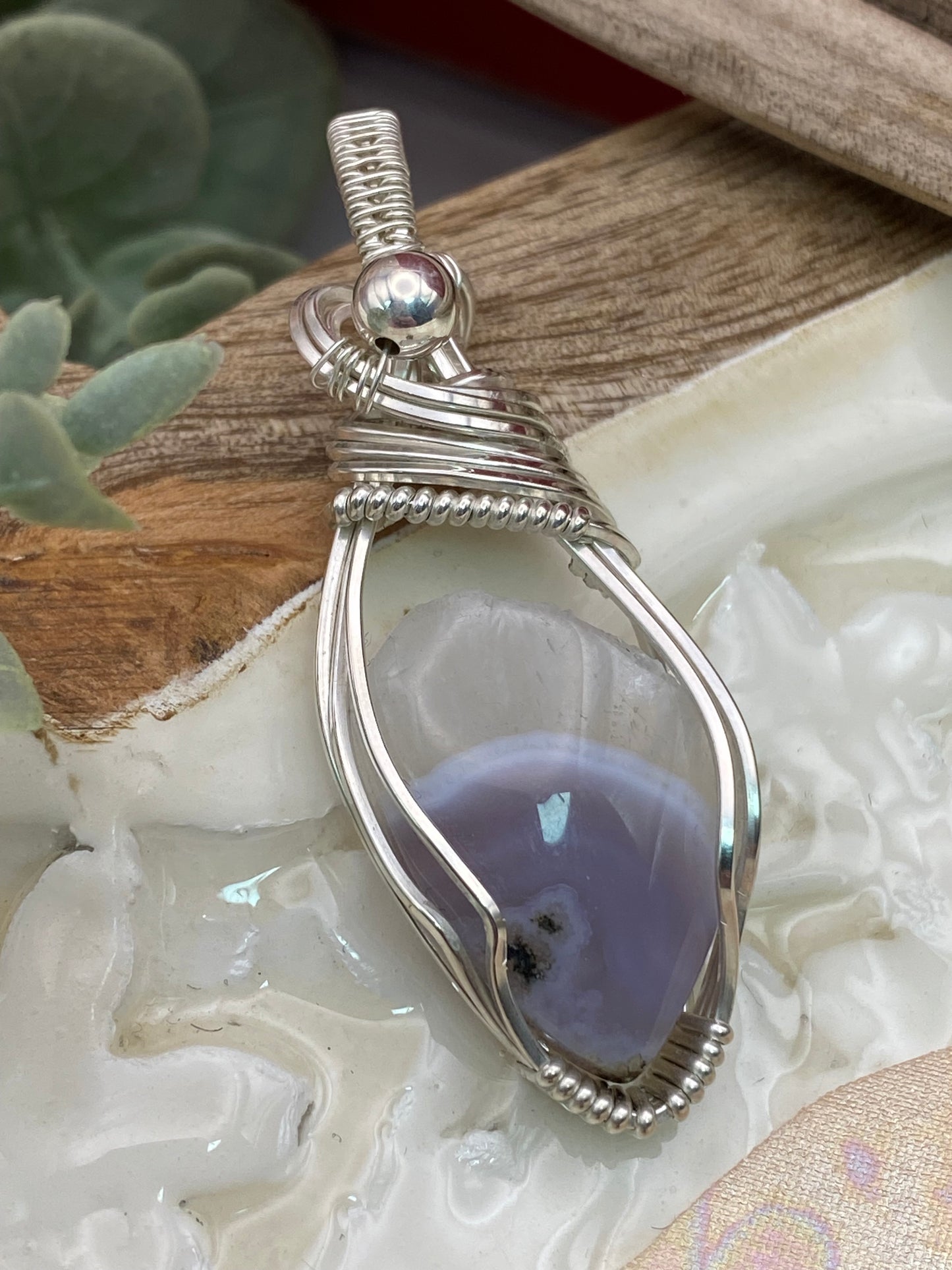 Purple Moss Agate in Sterling Silver