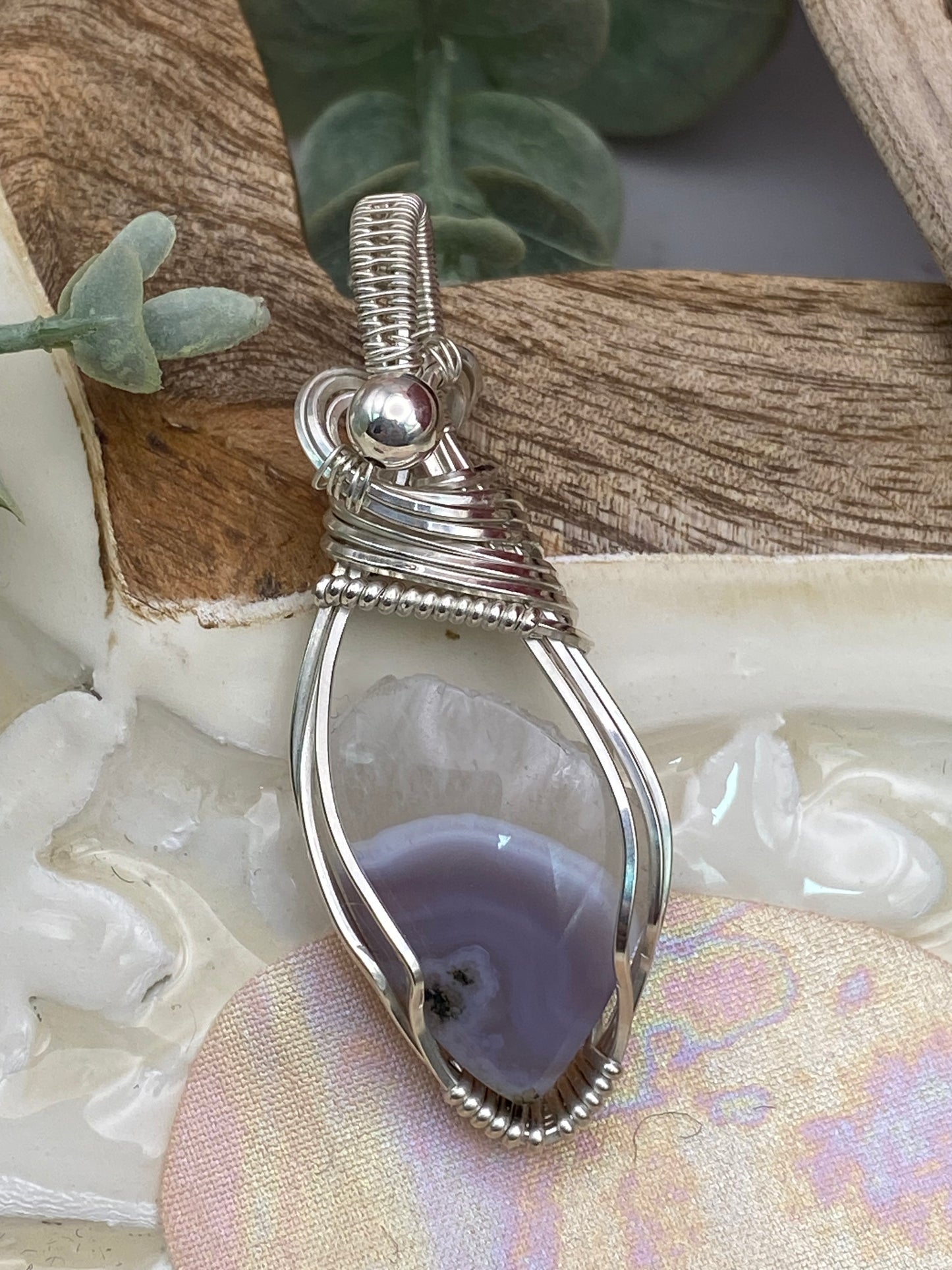 Purple Moss Agate in Sterling Silver
